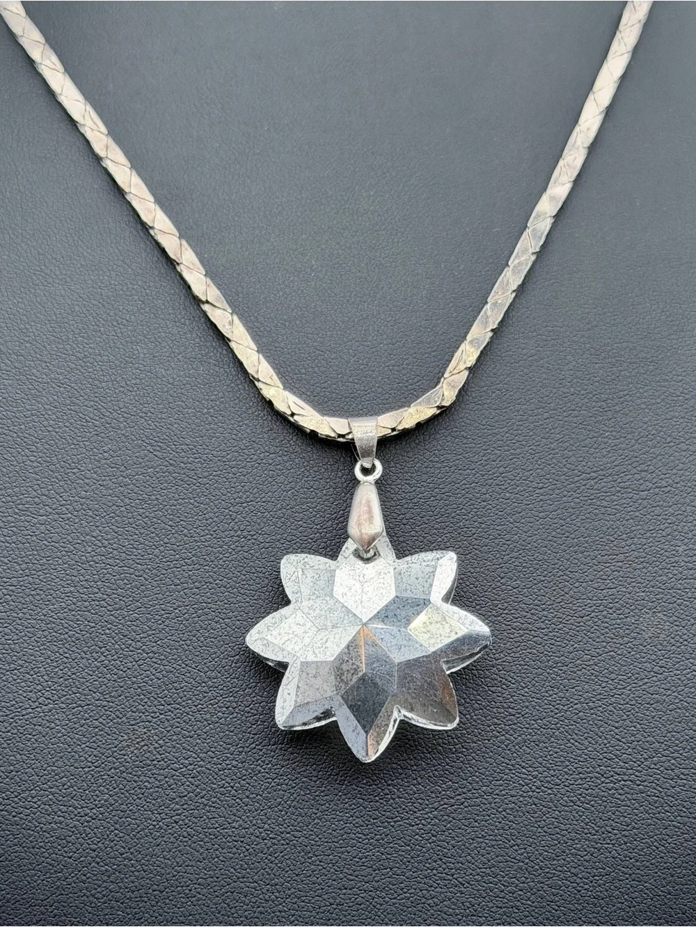 925 sterling silver 18k gold plated Crystal Star Pendant Charm & Triangle link
